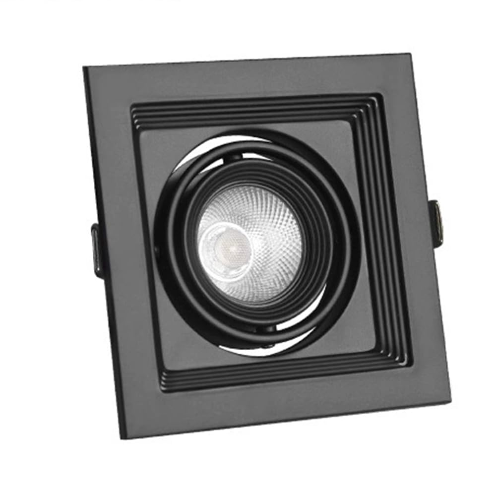 Faretto da soffitto a LED Regolabile, faretto da Incasso Aent, faretto da soffitto Quadrato a Filo, faretti direzionali per Cucina, Soggiorno, corridoio, Sala da Pranzo (Nero 3000k 7W)