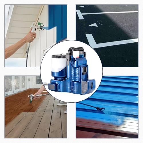 Image of High Pressure Airless Paint Sprayer Gun, 1.2L Capacity, 6 Adjustable Pressures, Ideal for 360 Full Coverage & High-Reach Painting, Cordless Battery Operated