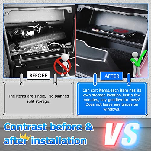 Autorder Center Console Organizer for 2016-2025 2026 Mazda MX-5 RF Miata Interior Accessories Glove Box Insert Tray Partition Panel with Built in Scratch Resistant Non Slip Silicone Pad by Autorder - Used condition - Image 5