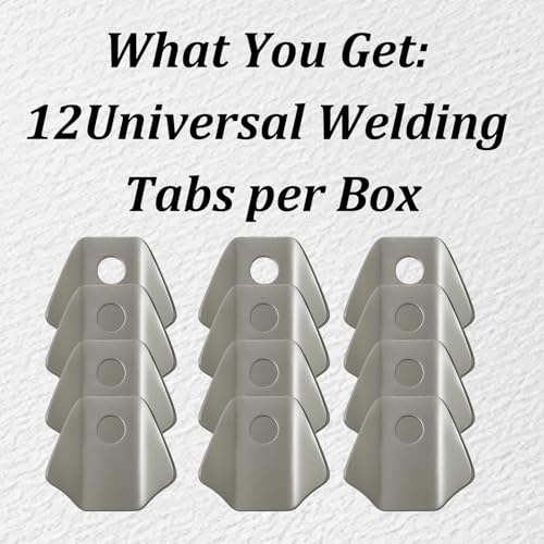 Image of Trick Tabs,Weld On Tabs with 3 /8 inch Hole,1-3 /4 inch Wide Wing,1-3 /4 inch Length,Universal Steel Gussets Weld On Mounting Accessories (12 PCS)