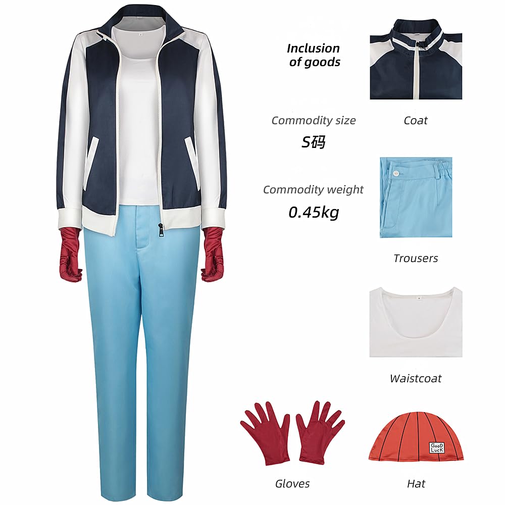 Charous Anime Manga Undead Unluck Cosplay Fuyuko Izumo Kostüm, Sport-Uniform-Set für Festivals, Aufführungen, Cosplay, Geschenk