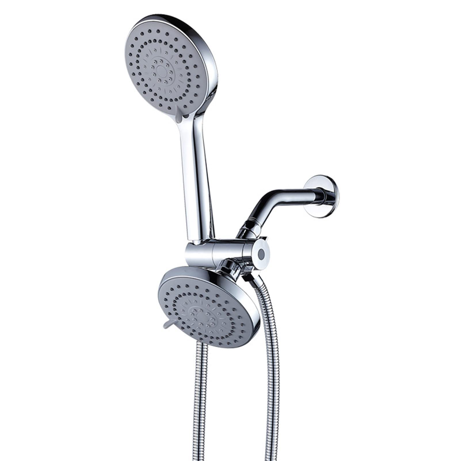 Ducha de baño Cabezal de Ducha Tipo Lluvia de 5 Pulgadas y 3 vías con grifos de Ducha con rociador de Mano de 6 Posiciones Juegos por Separado o Juntos - Acabado Cromado