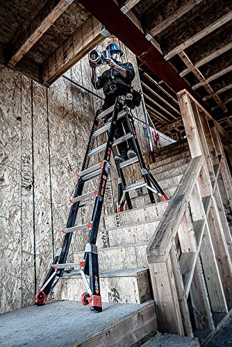 Little Giant Ladders, Dark Horse, M17, 9-15 foot, Multi-Position Ladder, Fiberglass, Type 1A, 300 lbs weight rating, (15147-001)