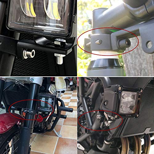 SSIMOO Motorfiets Koplamp Spotlight Beugel Licht Lampen Houder Verstelbare 42mm-62mm Vork Mount Klem Lamphouder Klem Beugel (Color : 1pcs 42mm-62mm