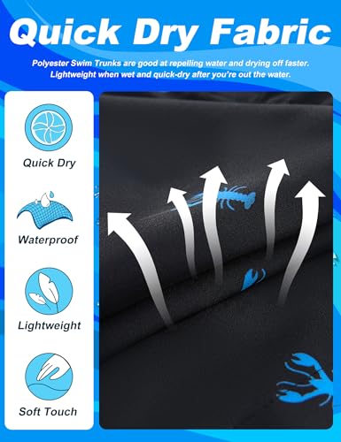 APTRO Mens Swim Trunks with Compression Liner 5" Quick Dry Bathing Suit Swim Shorts with Zipper Pockets Board Shorts Swimsuit3