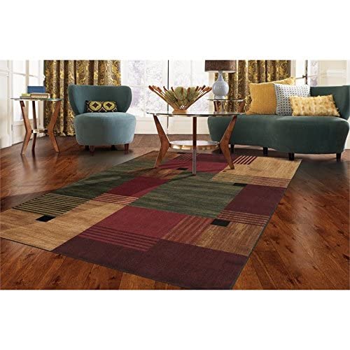 Mohawk Home Alliance Modern Geometric 2' 6" X 3' 10" Area Rug - Red - Perfect For Living Room, Dining Room, Office #TOP1