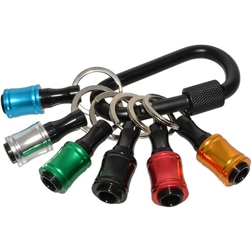 Famcry 1/4inch Hex Shank Screwdriver Bits Holder Extension Bar Screw Keychain