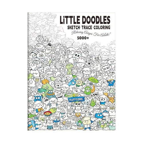 Image of Trace and Draw Doodle Art Coloring Book for Adults and Teens