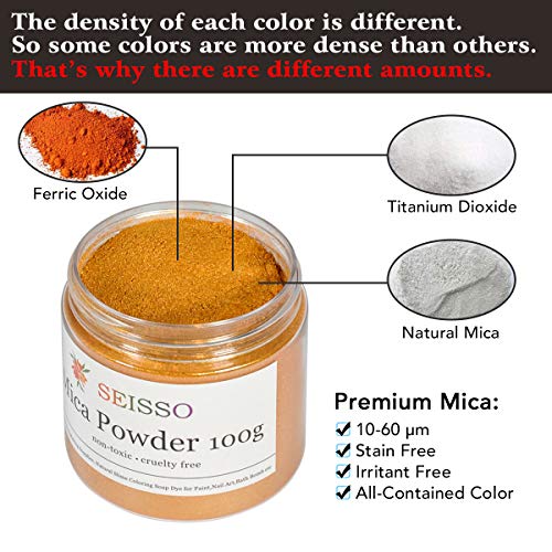 Mica Powder - 100G/3.5Oz. Gold Mica Powder For Epoxy Resin Royal Golden Natural Shimmer Resin Pigment Powder Dye For Soap Making, Slime, Bath Bomb, Candle Making, Diy Crafting Projects #TOP1