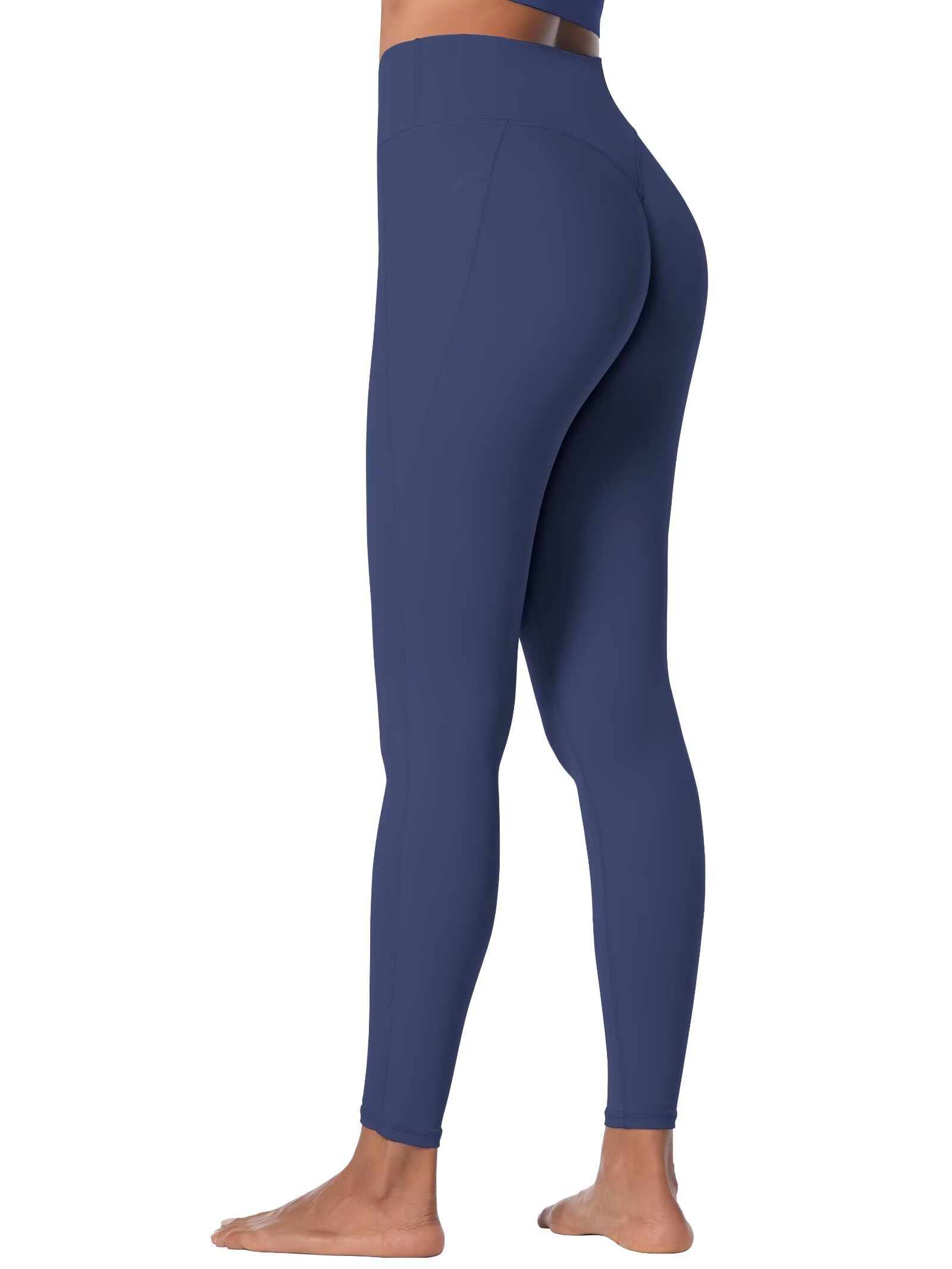 Sunzel Nunaked Legging d'entraînement pour femme, contrôle du ventre, compression, entraînement, gym, yoga, sans couture avant et taille haute, Bleu (Ash Blue), Taille XL