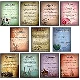 11 Pieces Vintage Elements of English Language and Literature Posters Educational Colorful Art Print...