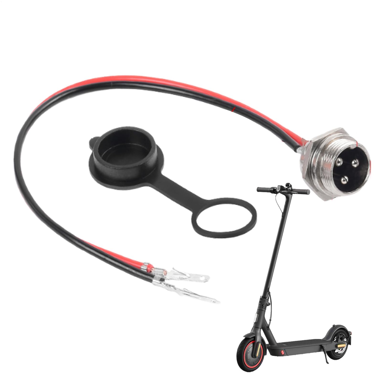 3 Pin Aviation Head Scooter Charging Port Dustproof Waterproof Socket Secure Fit Compact