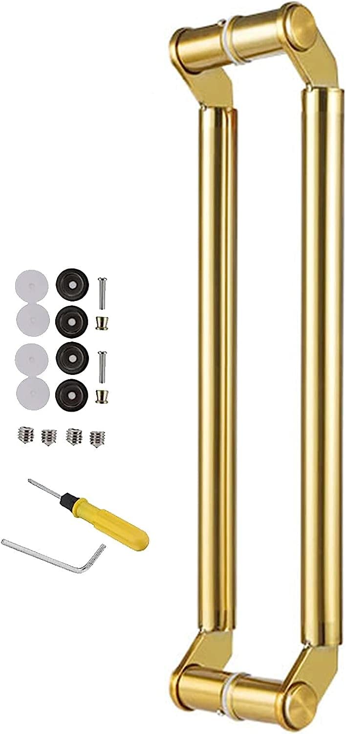 vfdaSWQQ Door handle, Heavy Duty Stainless Steel Commercial Barn for Kitchen/Bathroom,Back-to-Back Model(Gold,120Cm(47.2In))