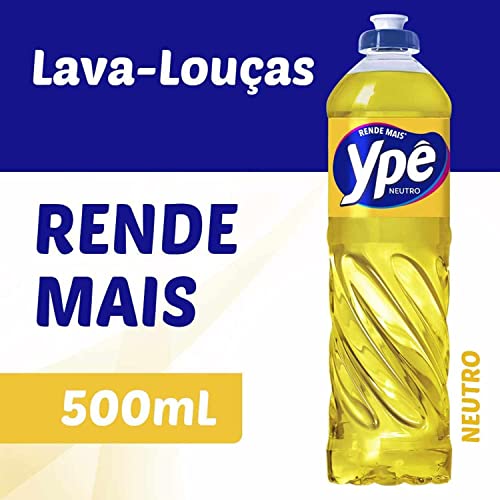 Kit 12un Detergente Lava Louças Neutro Ypê Amarelo 500ml