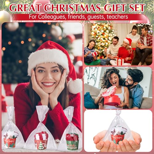 Image of Chuarry 12 Pairs Fuzzy Christmas Socks Gifts Soft Fluffy DIY Cupcake Socks for Women Christmas Teacher Colleague Stocking
