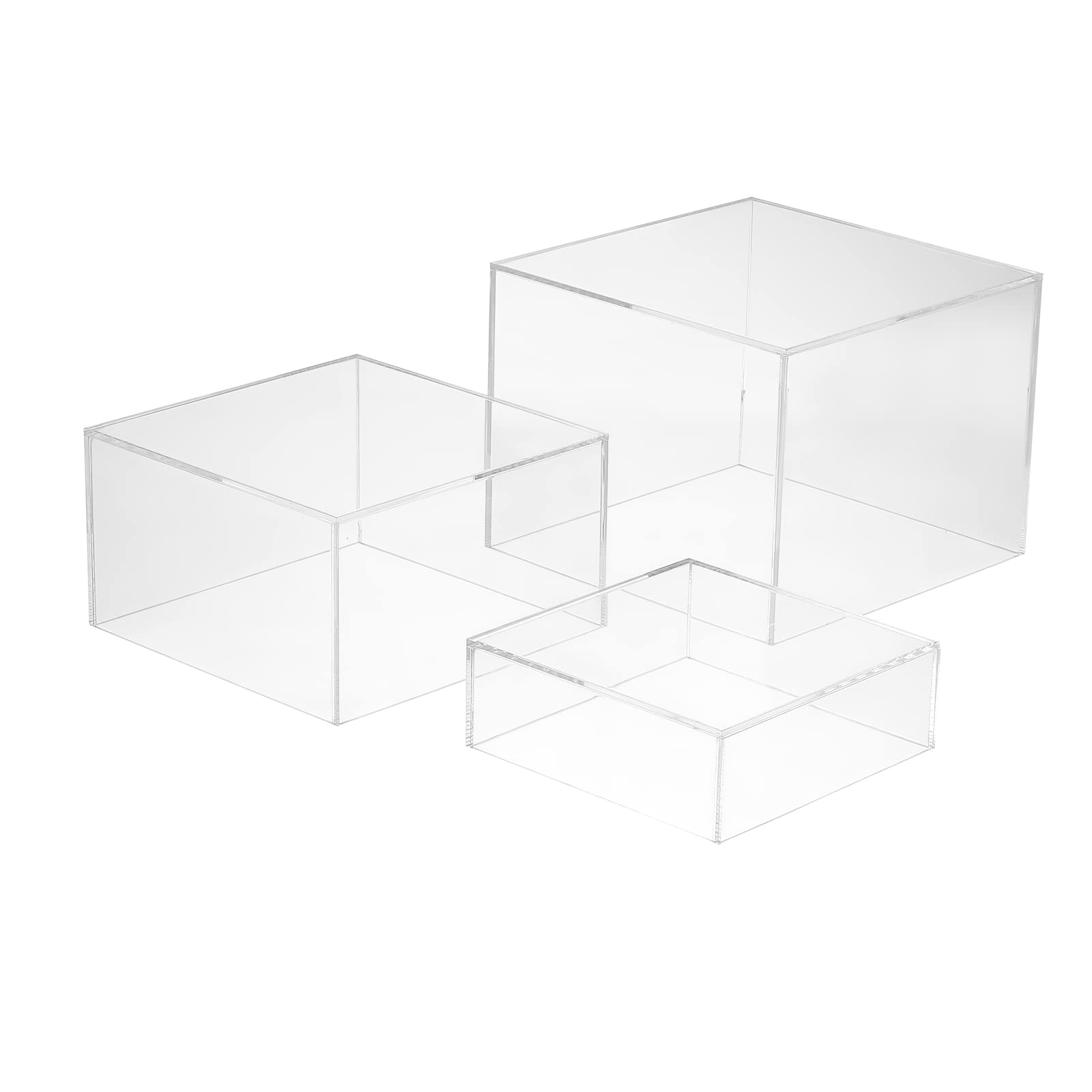Présentoir en acrylique à 5 côtés avec fond creux, parfait pour les mariages, cupcakes, bonbons, fêtes, brunchs, buffets