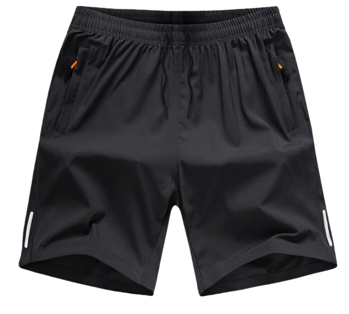 Mens Stretch Outdoor Quick Dry Elastic Waist Drawstring Sports Workout Shorts