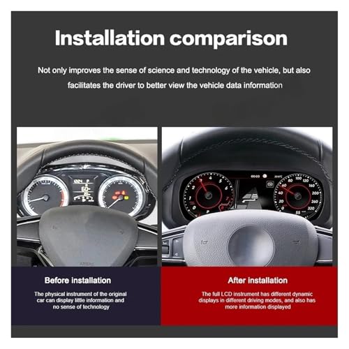 Panel digital LCD para Skoda Fabia 2008-2014 velocímetro 3