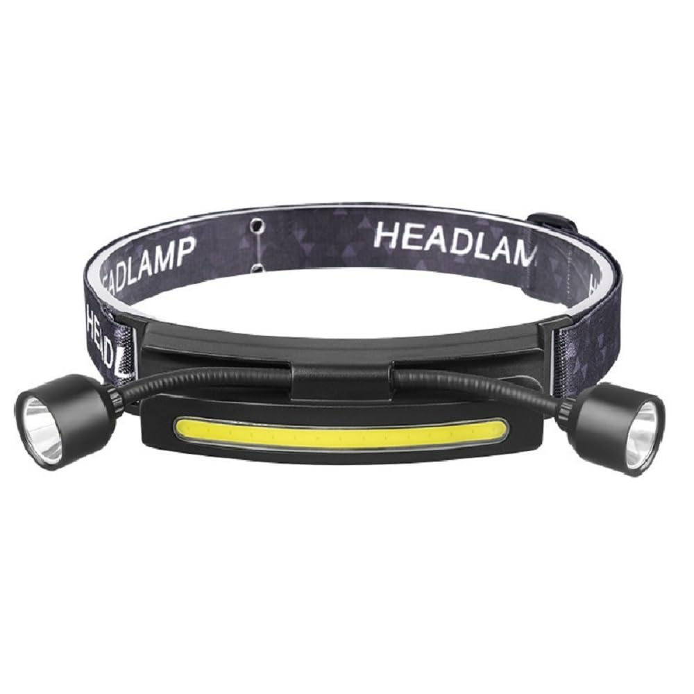Naivete Head Torch 2 LED Flashlight for Camping, patrolling, Searching, Night Fishing, Night Ridingshing, Night Riding (Head lamp COB+2 LED) (B0CP7BT9H7) Amazon Price History, Amazon Price Tracker