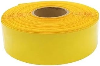 Paquete de fundas para baterías de 2/5/20/50 metros, tubo termorretráctil, ancho 50~10, funda aislada, funda para cables, film termorretráctil, color amarillo, ancho 50 mm diámetro 32