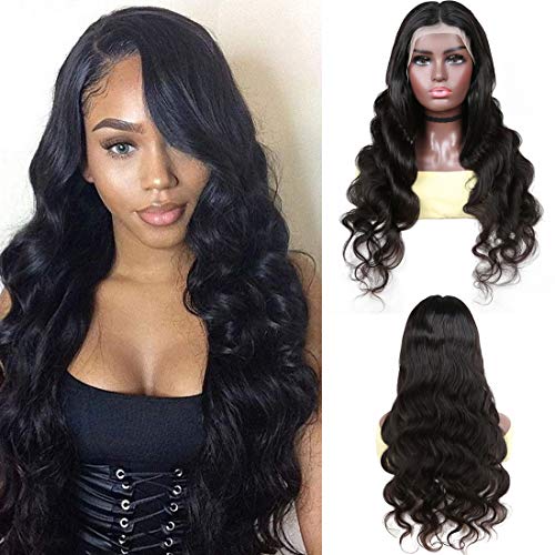 YYONG 13x6 Lace Front Wigs Human Hair, Short Body Wave Wigs with Baby Hair T U Part Lace Wig Natural Hairline Silky Brazilian Hair Wigs for Black Women 10 Inch