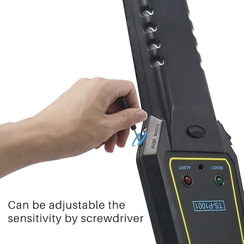 Miniatura 7 de Detector de metales de mano Seguridad Portátil Sensibilidad Ajustable Sonido Vibración Alertas Detecta Armas Cuchillos Tornillo Escáner Detecta