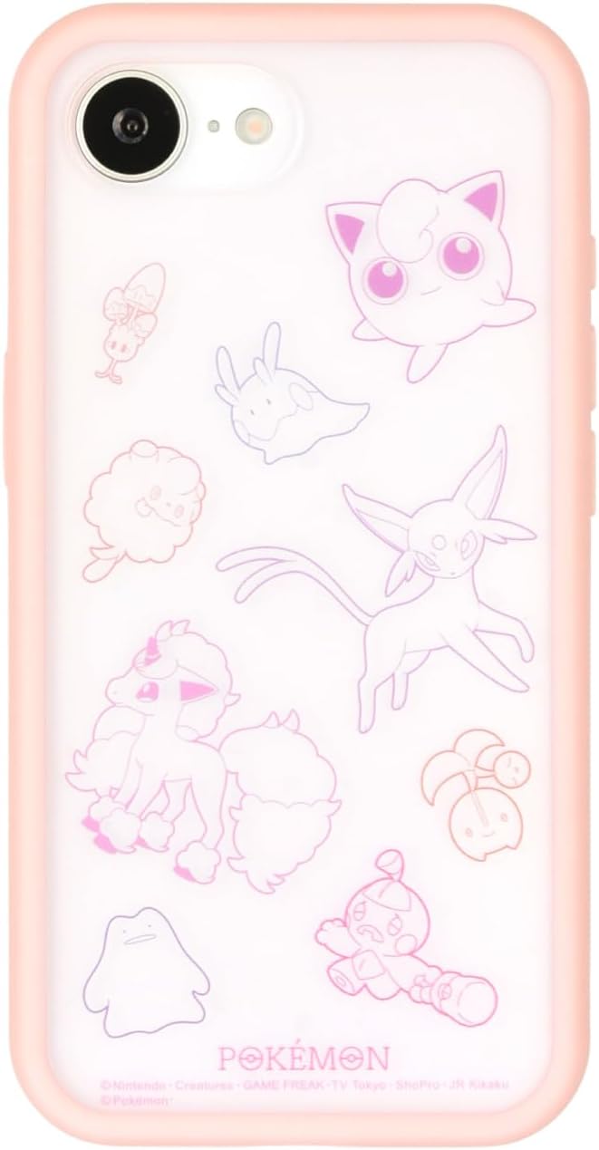 グルマンディーズ(Gourmandise) Gourmandies Pokemon IIIIfit Plump Frame iPhone 16e Case Black POKE-978BK