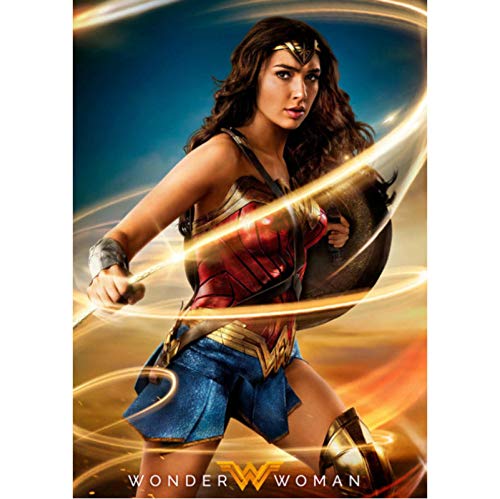 yitiantulong Sticker Mural Affiche De Film Wonder Woman Ww84 Gal Gadot Émoticône Portrait Photographie Lèvres Rouges Toile Peinture Art Mural H-520 (40X50Cm) sans Cadre