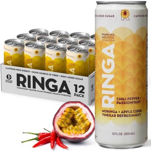 Image of RINGA CHILI PEPPER + PASSION FRUIT Sparkling Hydration Drink - 12oz Cans