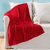 MIULEE Fleece Baby Blanket with Stripe Pattern for Boys, Girls, Kids, Infant, Newborn Fuzzy Flannel...