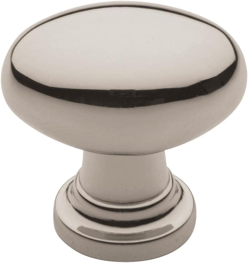 Baldwin 4910150 Oval Cabinet Knob, Satin Nickel