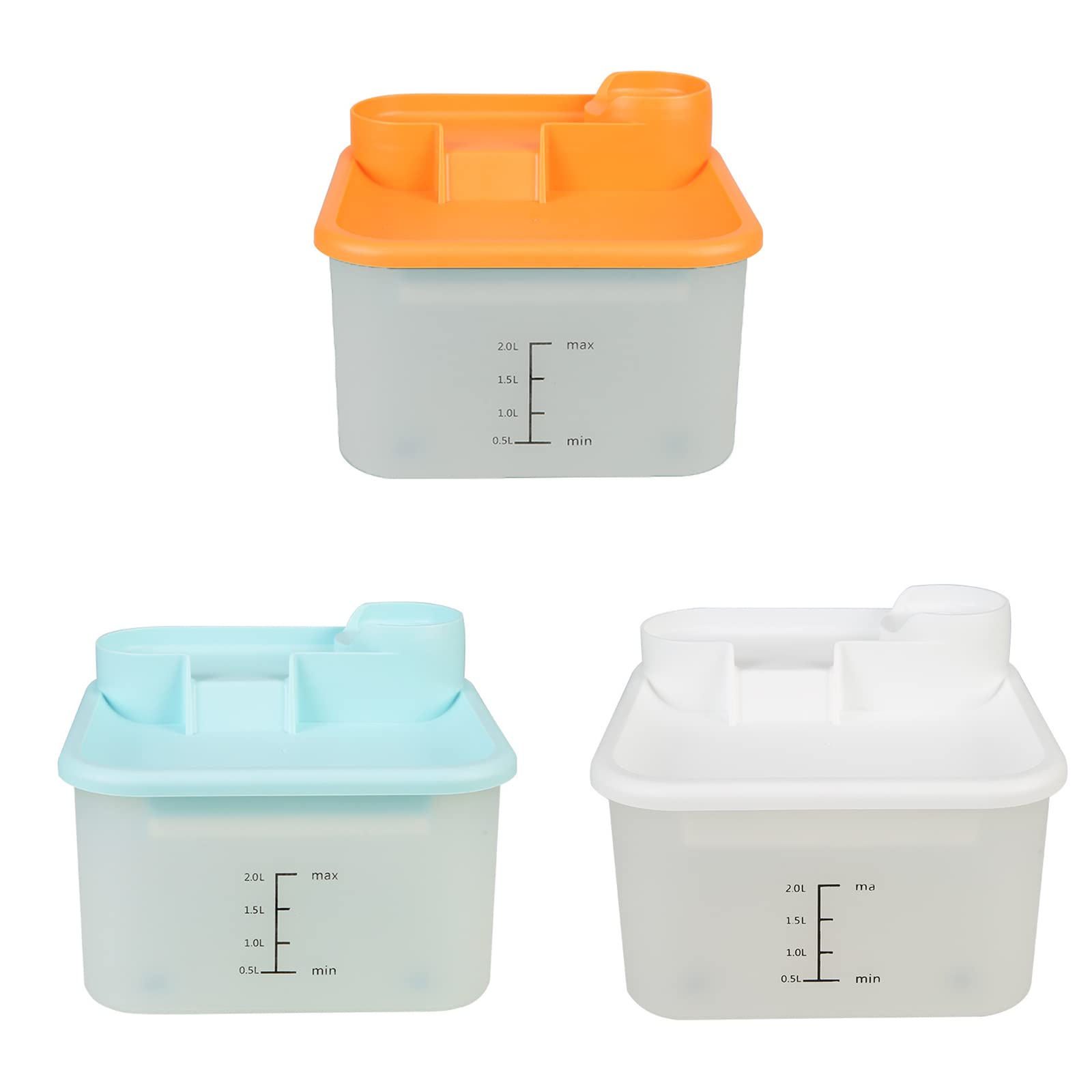 Hisocute for Fountain Dog Water Dispenser 68oz Water Capacity Super Quiet Automatic Drinking Water Bowl 3 Layers Filtered Fountains Drinking Water Bowl Quiet Small Pet Automatic Water Dispenser Small