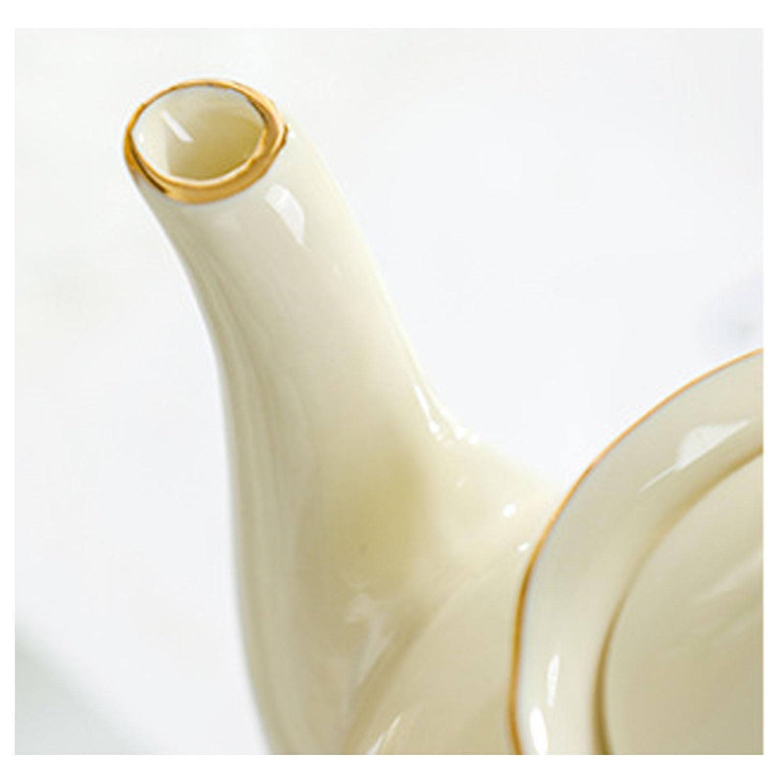 Europejski czajniczek z porcelany kostnej, zabytkowy czajniczek w kwiaty, zabytkowy ceramiczny dzbanek do kawy ze złotą ścianką, czajnik odporny na ciepło na popołudniową herbatę w kawiarni