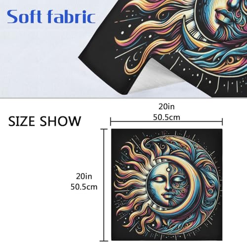 Servilletas de tela multicolor pack x6 polyester 20x20in miniatura 6