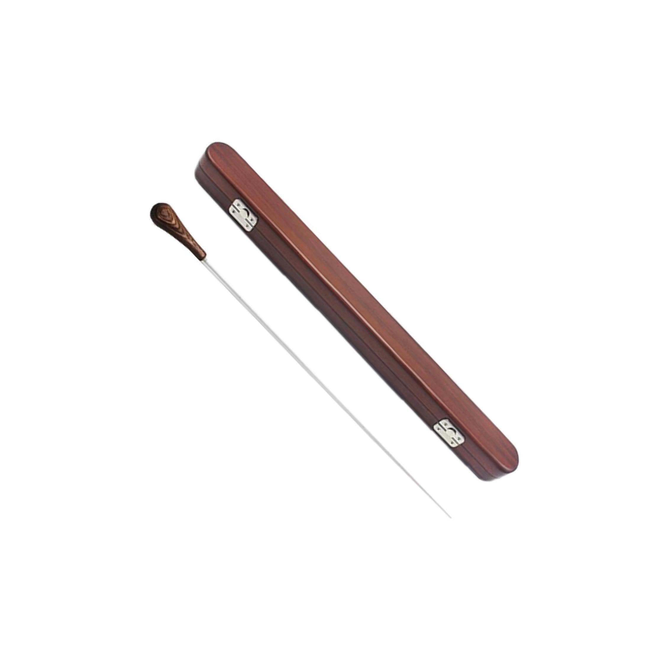 Direzione di banda musicale corale con robusta custodia in legno, leggera e portatile, realizzata in resina, bacchetta per direttore d'orchestra con custodia