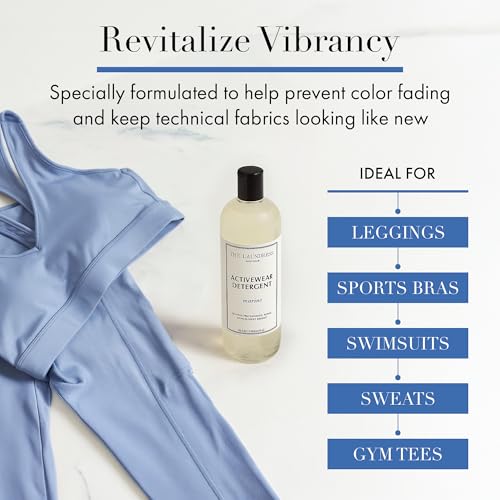 Image of The Laundress Activewear Laundry Detergent, 32 Oz, Marine Fragrance, 4-in-1 Enzyme Blend for Workout Performance Fabrics, Fights Sweat Odors & Stains, USDA Certified Biobased Product (90%)