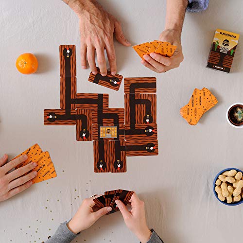 Image of Bandido Card Game - Cooperative Strategy and Route Building Fun! Fun Family Adventure Game for Kids & Adults, Ages 6+, 1-4 Players, 15 Minute Playtime, Made by Helvetiq