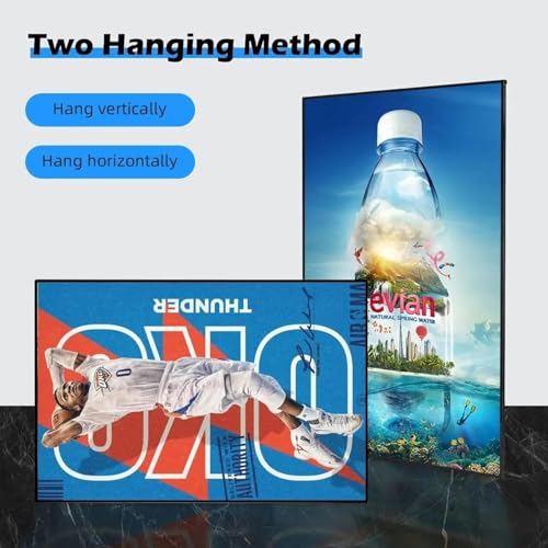 Image of QAILUX LED Sign Board for Advertising | Ultra Slim Display Frame for Restaurants, Cafes, and Cinemas | Glass Desktop Menu Holder with LED Light (A4 (8.3x11.7Inc))