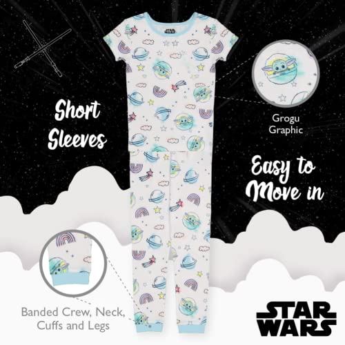 Star Wars Girls' 4-Piece Snug-Fit Cotton Pajama Set3
