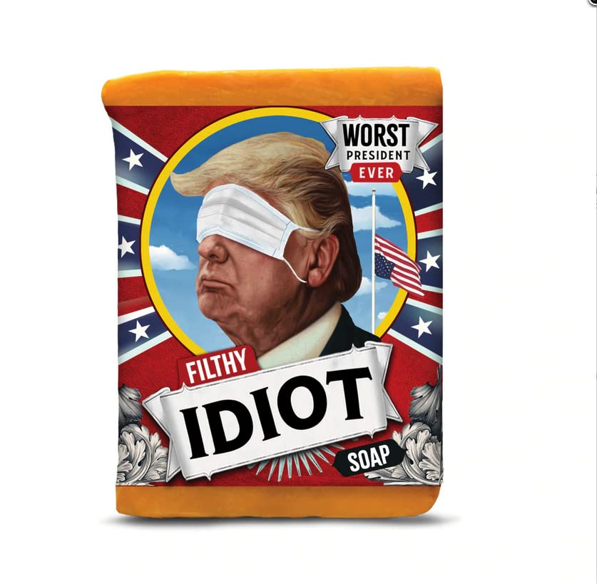 Filthy Farmgirl Filthy Idiot Worst President Ever Funny Orange Turmeric Bar Soap