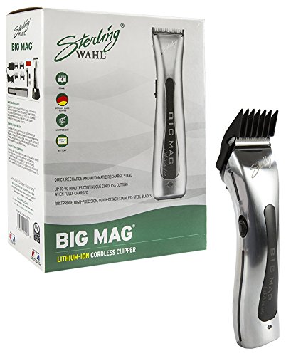 Wahl Professional Sterling Big Mag Clipper #8843 Great for Professional Stylists and Barbers Rotary Motor Silver