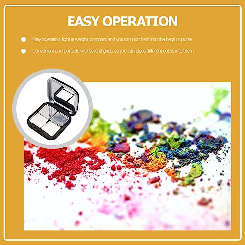 Beaupretty Blush Pallet Makeup 2Pcs Empty Eyeshadow Palette Diy Lipstick Lip Balm Blusher Containers Refillable Makeup Storage Case Box With Mirror Magnetic Pallet For Makeup #TOP2