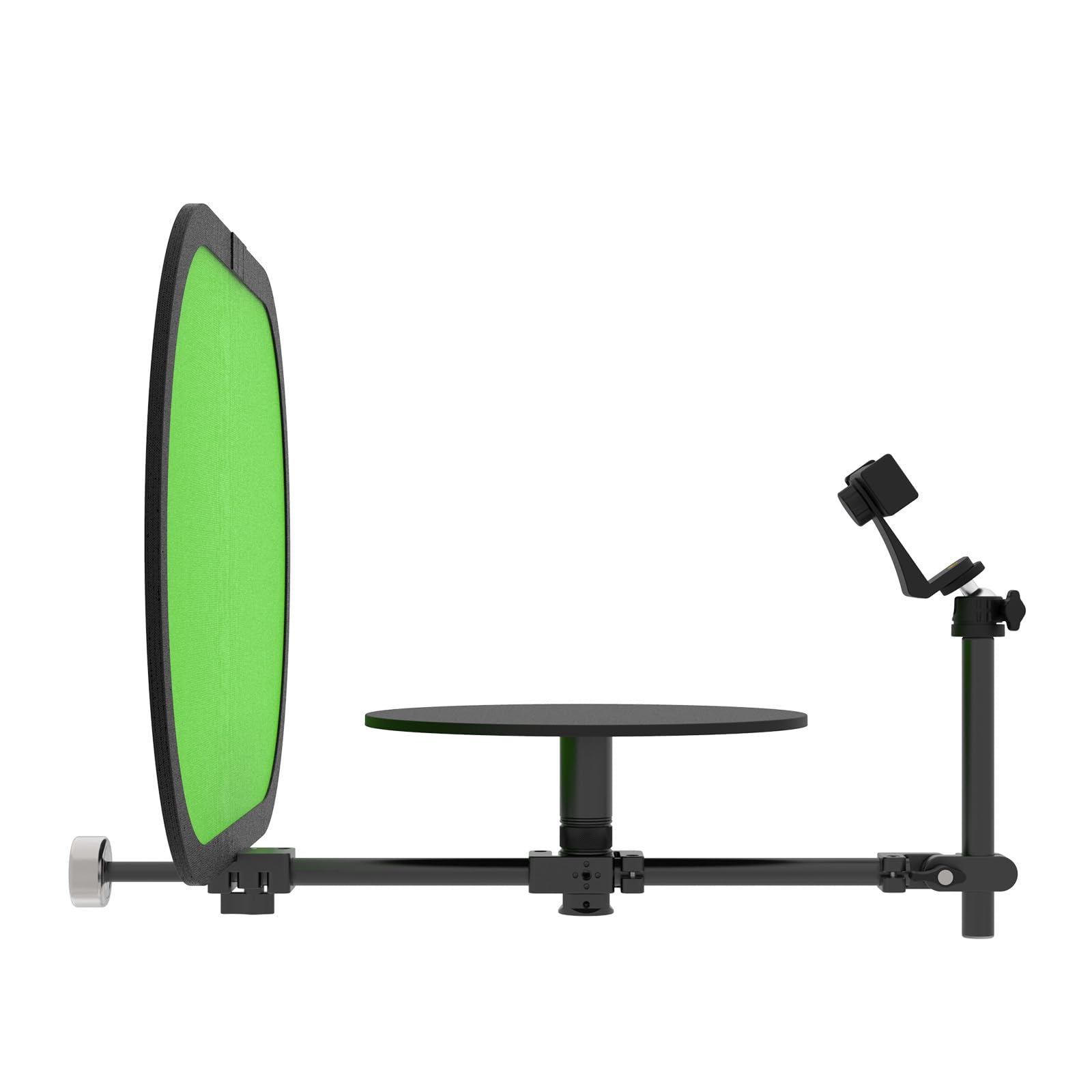 Plateforme Rotative 360° pour Photographie avec Fond, Plateau Tournant Modulaire pour Vidéo et Produits, Rotation Fluide à Double Roulement, pour Smartphone, DSLR et Hybride, Charge 5 kg – V360MINI