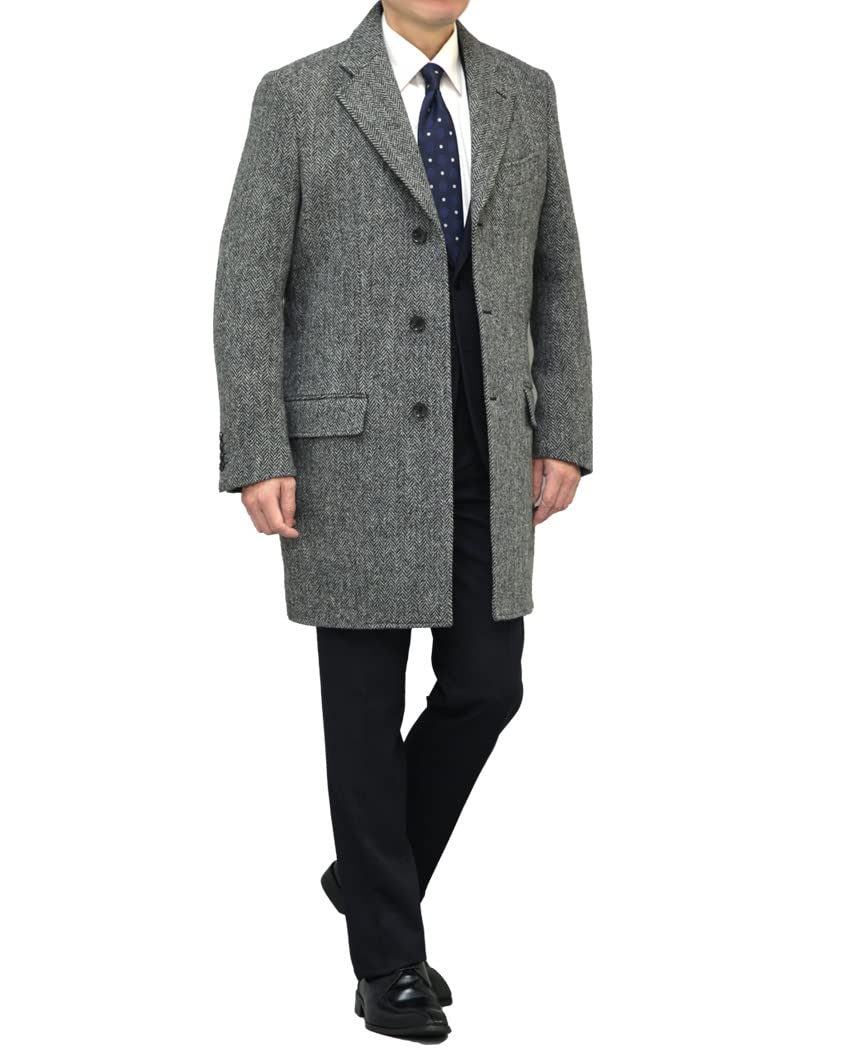 Amazon | [スーツジャパン] チェスターコート メンズ ハリス