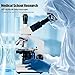 Compound trinocular Microscope, 40X-5000X Magnification, Research Grade trinocular Compound Laboratory Microscope, high Resolution Optics, Suitable for Laboratory, School, Clinical…