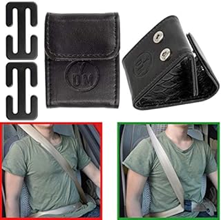 Seat Belt Adjuster Clips, Safety Seat Belt Strap, Seat Belt Stopper Regulator, Prevents the Belt from Rubbing on your Neck, up to 4.5 cm / 1.77" Belt Width, 4Pack, Black, Relax your shoulder, neck