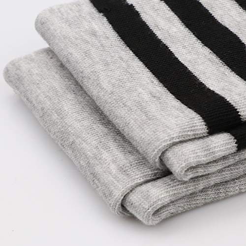 Image of DRESHOW 3 Pairs Thigh High Socks Striped Over Knee Thin Tights Long Stocking Knee High Leg Warmer