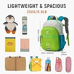 SKYSPER Toddler Backpack for Girls Boys Age 2-8, Cute Small Kids Backpack for Preschool Kindergarten and Travel, Green - Image 2