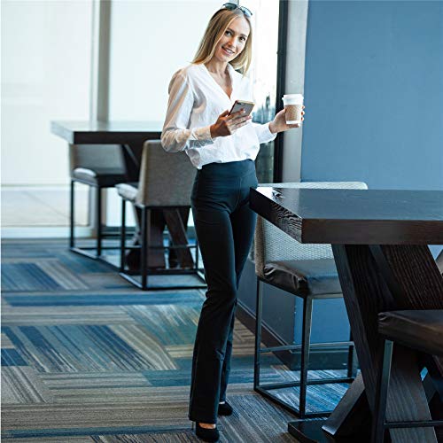 Houmous S-Xxxl 29''31''33''35'' Inseam Women's Cotton Bootcut Pants Inner Pocket(Petite-29 Inseam-Black, X-Large) #TOP1