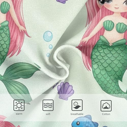 Pattern Toddler Underwear Floral 2t Cotton Girl Panties Cute Cute Pink Mermaid Sea Beige Briefs Girls Undies3